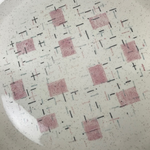 SOLD l 50s MCM Novelty Kitsch Vernon Ware Metlox Tickled Pink Serving Platter - Picture 7 of 15